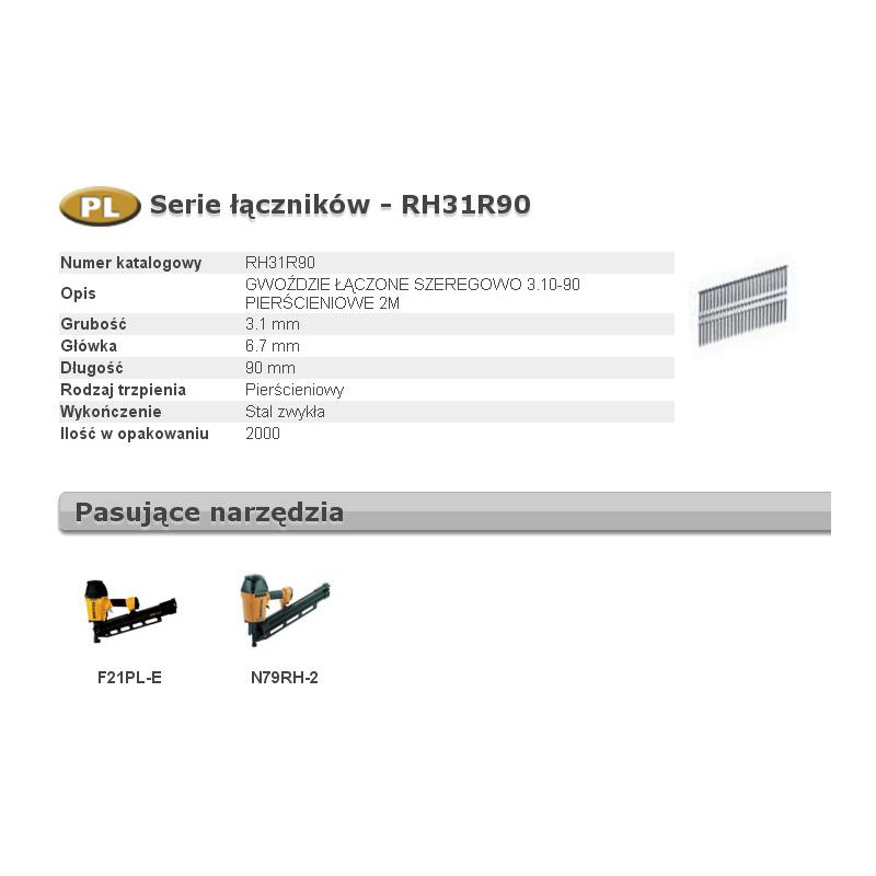 RH31R90 BOSTITCH vinys RH 21` 90mm žiedas 2M...