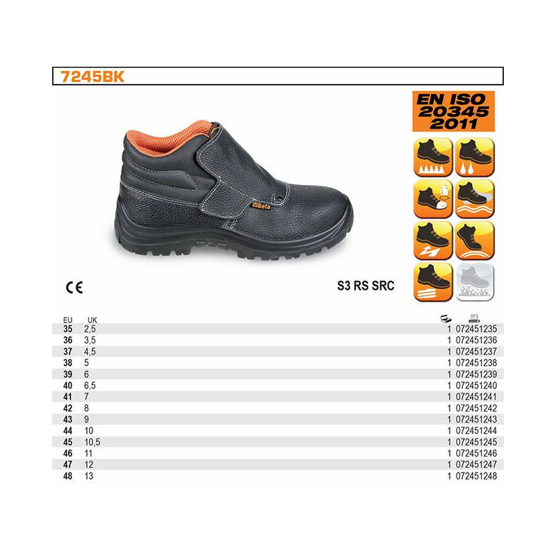 7245BK-43 BETA ODINIAI ROB.BOOTS 7245BK/43...