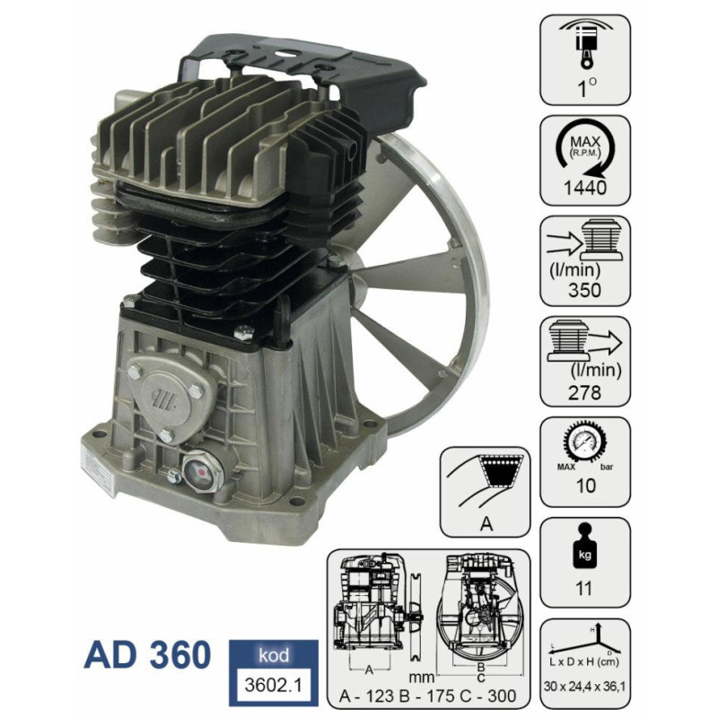 3602.1 ADLER KOMPRESORINIS SIURBLYS AD-360...