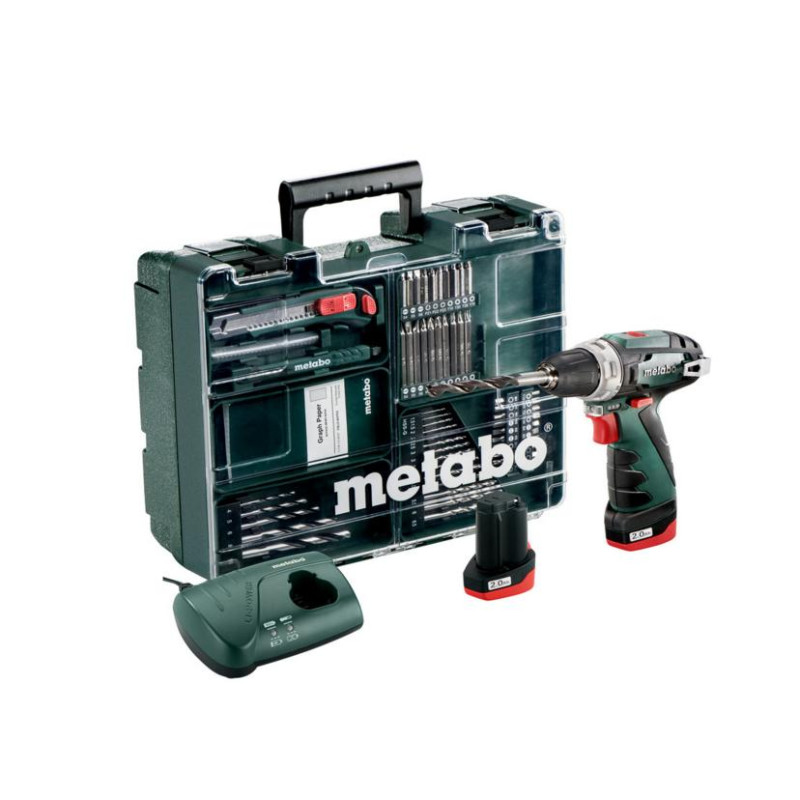 600080880 METABO.BS SET POWERdriver 12V + 63 ACC 34/17Nm 2x2.0Ah POWERMAXX