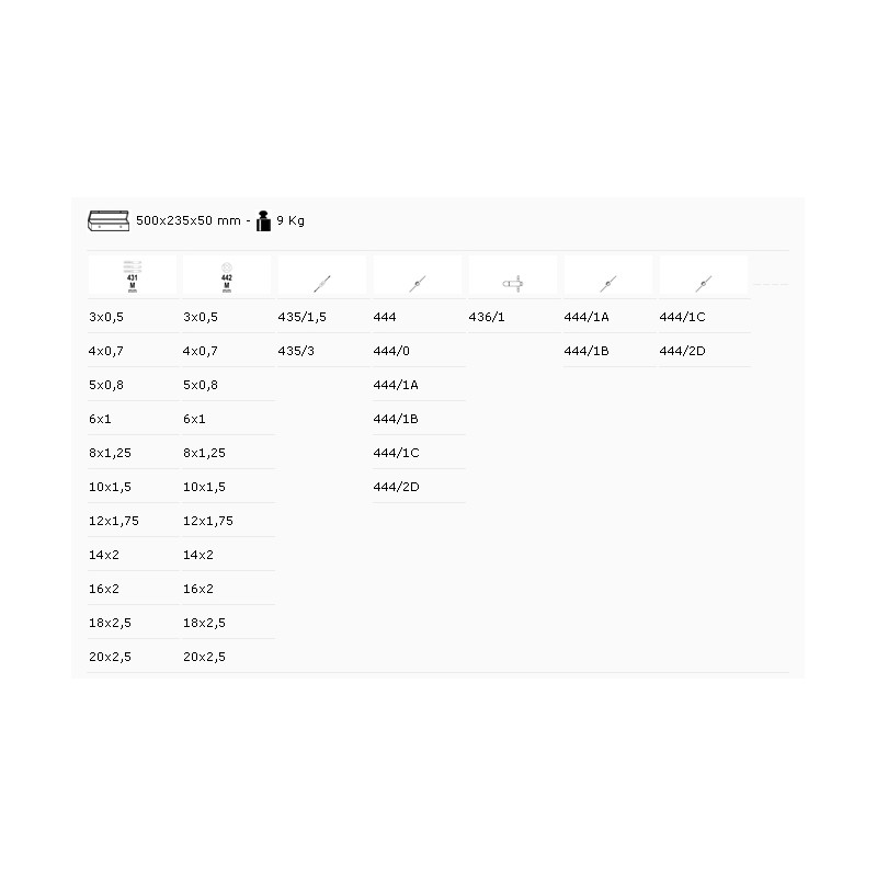 447-C53 BETA TINNERS+TOOLS kpl. 53cz /447/C53 ...