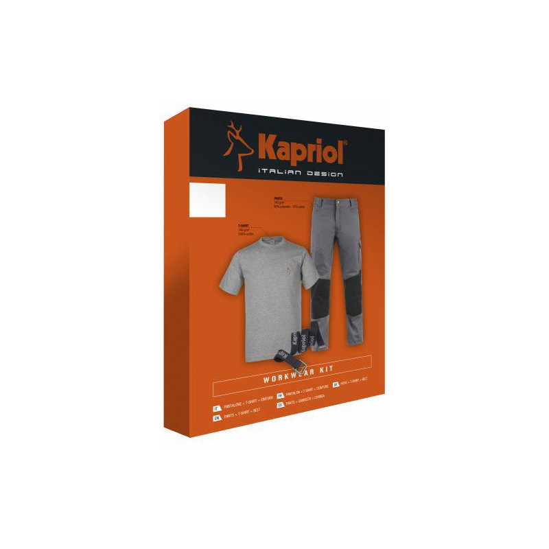 89143 CAPRIOL DARBO DRABUŽIŲ KOMPLEKTAS PILKAS XXL