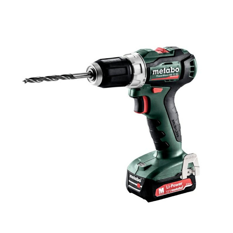 601038500 METABO.BS 12 BL 45/18Nm 2x2.0Ah PowerMaxx vairuotojas ...