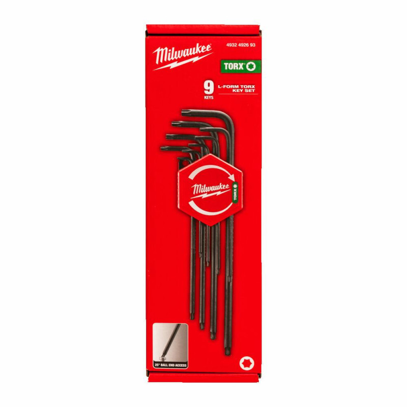 4932492693 MILWAUKEE TORX WITCH KIT 9vnt.