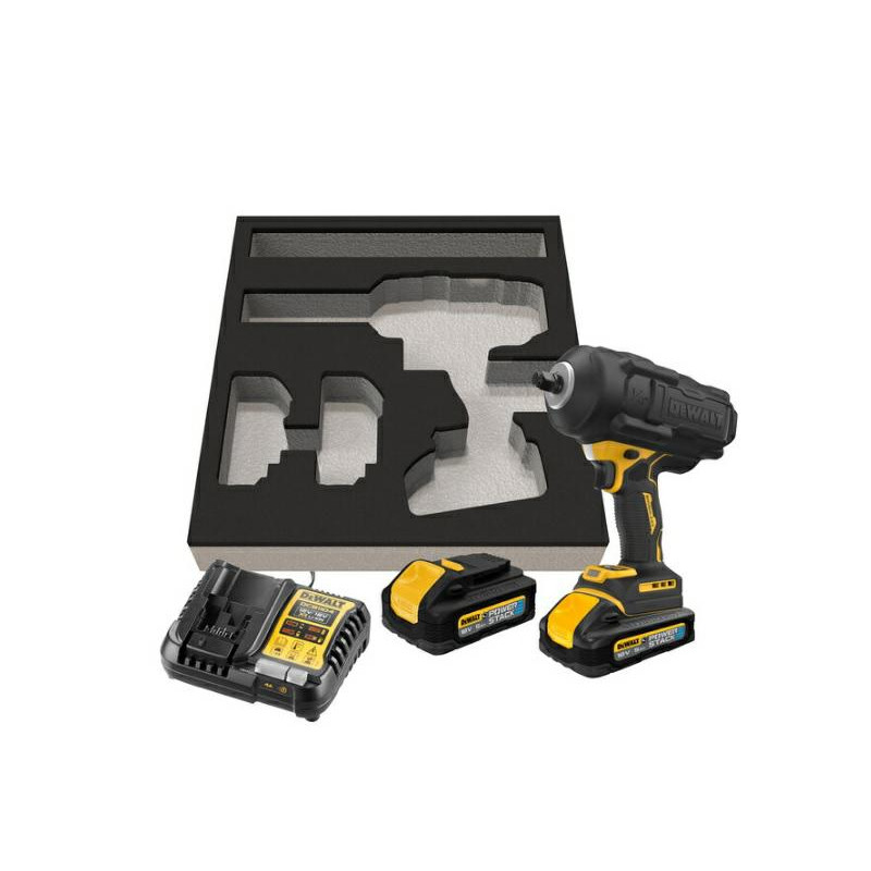 DCF961H2G-QW DEWALT.1/2" 18V smūginis veržliaraktis DCF961H2G 1626Nm 2x5.0Ah GFN TSTAK