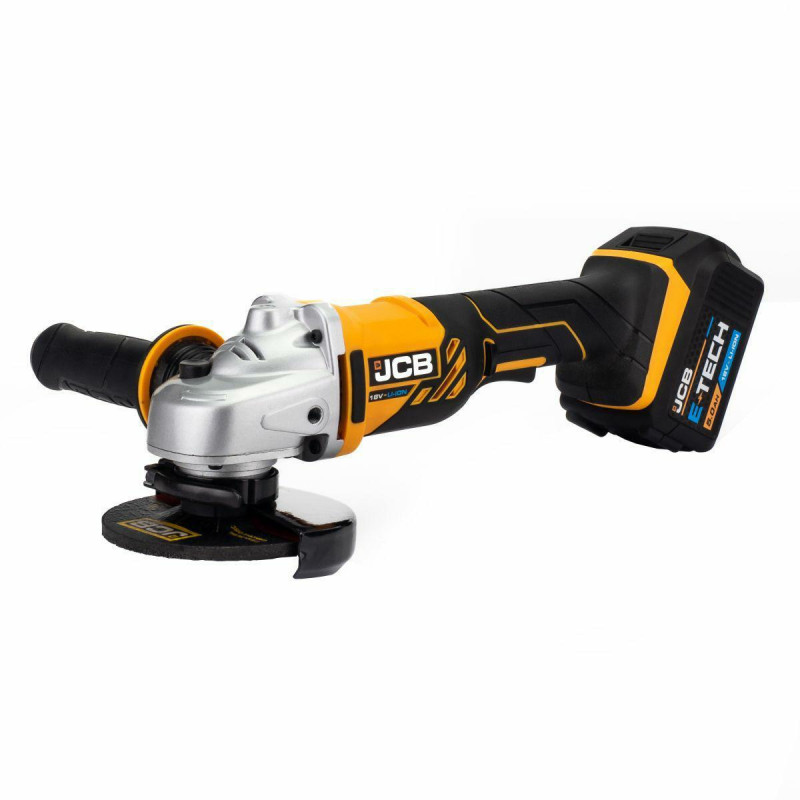 JCB-18AG-5BG-E JCB KAMPINIO ŠLIFUOKLIO AKUMULIATORIUS. 115mm 2x5.0Ah /KASETĖ