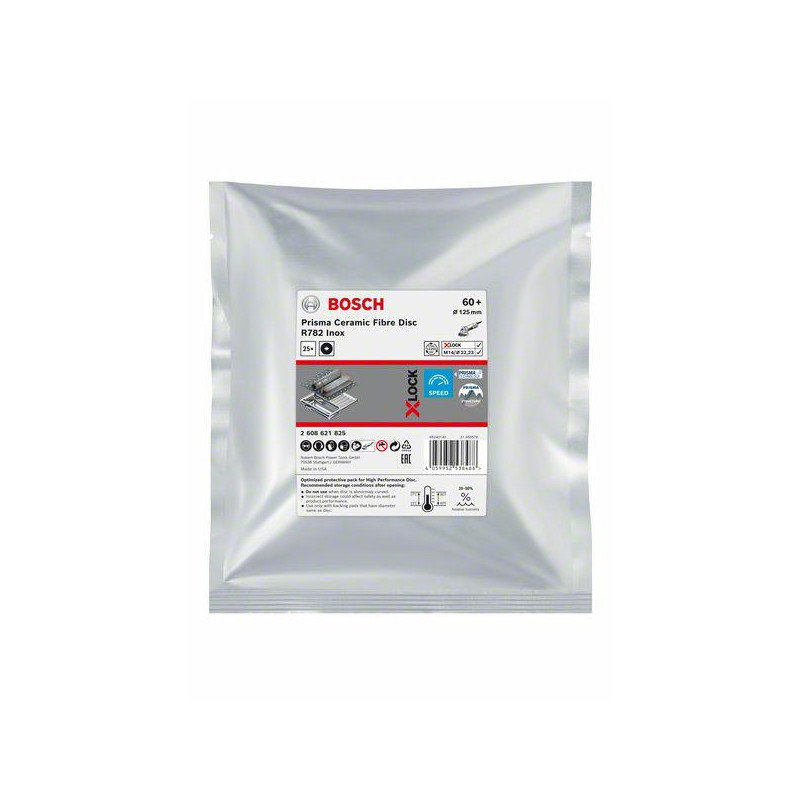 2608621825 BOSCH FIBRA INOX diskas 125 gr. 60 R782 /25 vnt. X-LOCK