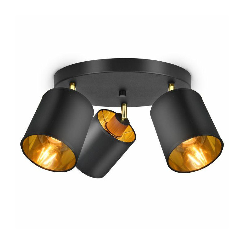 AD-LD-6270BE27M ORNO SIENINIS / LUBINIS ŠVIESTUVAS. BATI SP 3 E27 MAX 3x60W BLACK