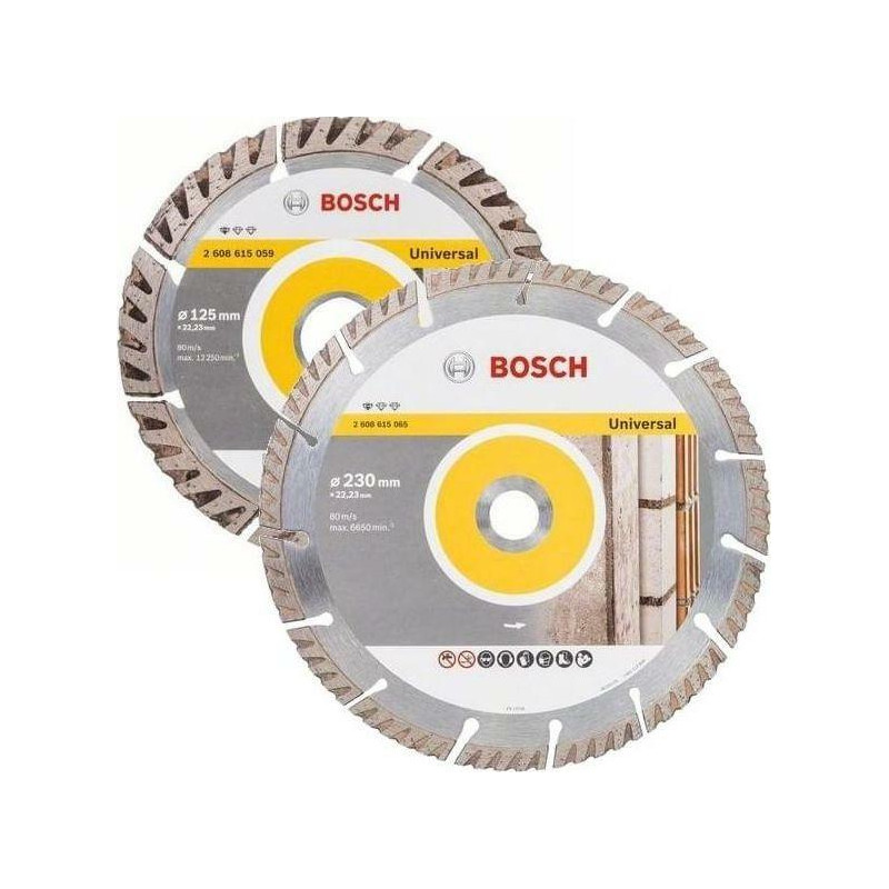 06159975H9 BOSCH D.SET 2vnt. 125mm+230mm STANDARTINIS UNIVERSALUS
