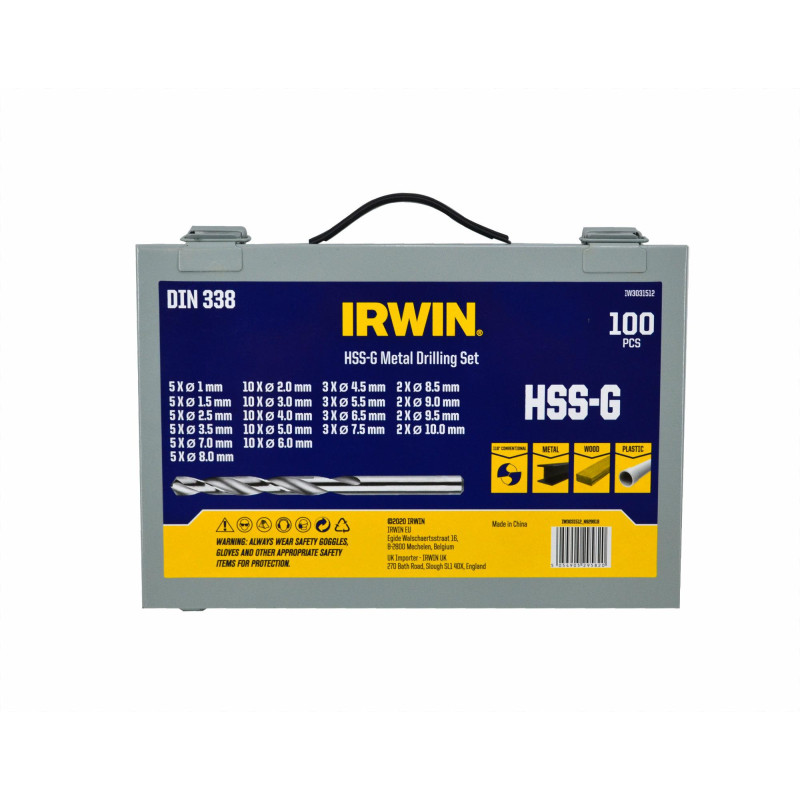 IW3031512 IRWIN METALO GRĄŽTŲ RINKINYS, 100 VNT.