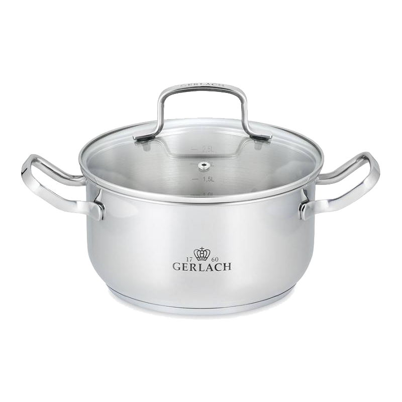 NK332-24-4,5L GERLACH.SIMPLE COOK su dangčiu 24cm 4,5L