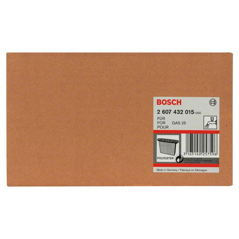 2607432015 "BOSCH" POLIESTERIO FILTRAS DUJOMS25 DRĖGNAM NAUDOJIMUI