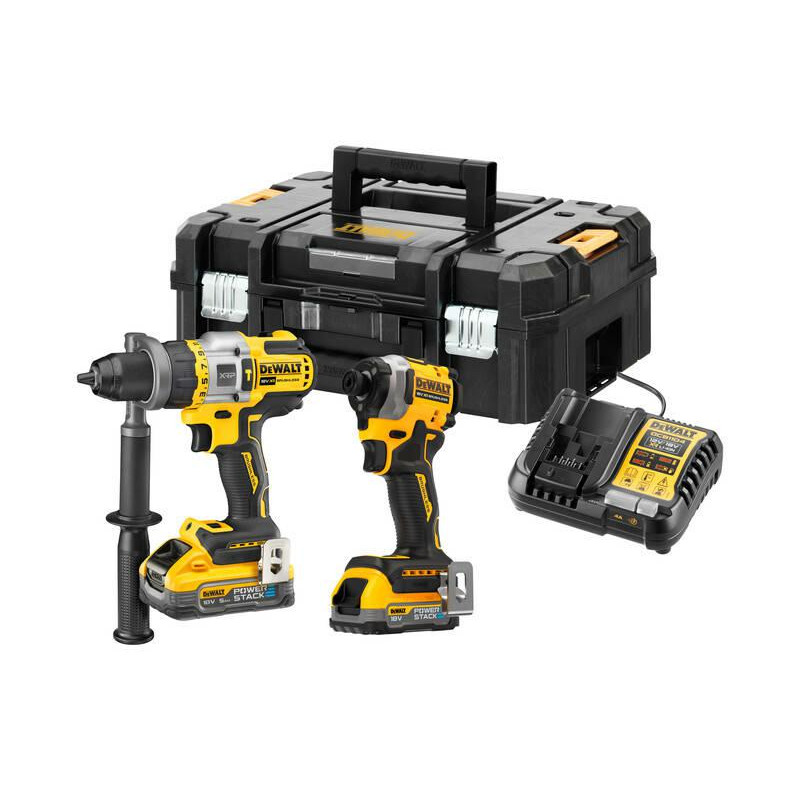 DCK2052H1E1T-QW DEWALT.18V KOMBINUOTAS RINKINYS DCK2052H1E1T (DCD999+DCF850) 1x5.0Ah 1x1.7Ah POWERSTACK TSTAK