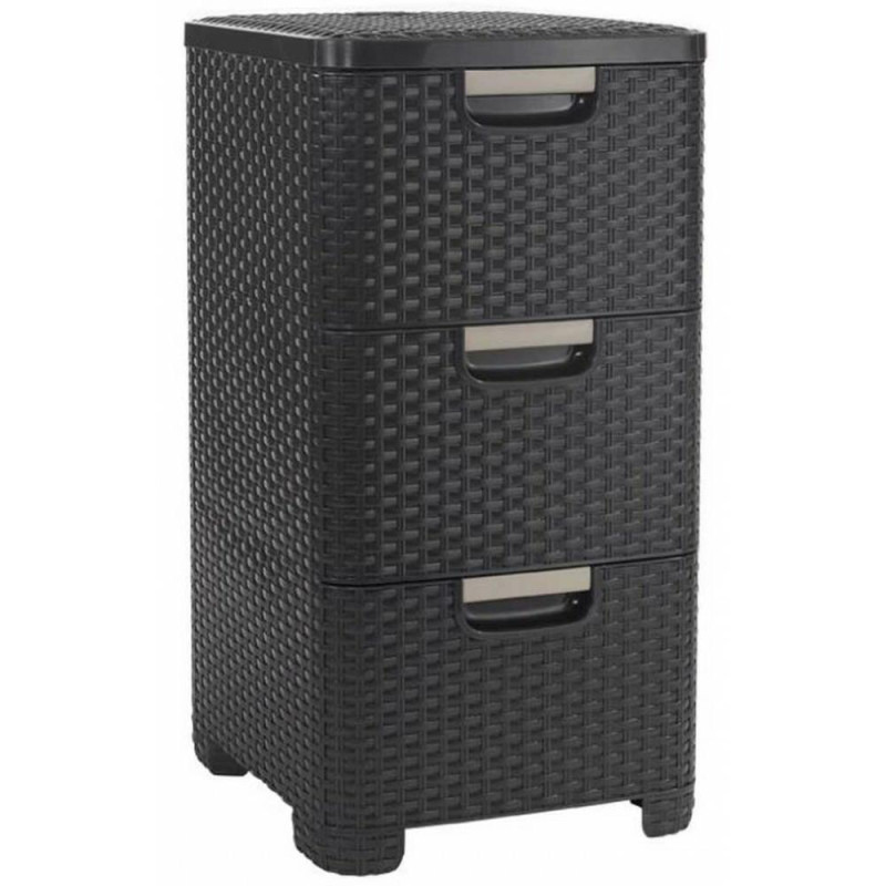 206313 CURVER 3-DRAWER ARROWS 3x14L / Tamsus bronzas