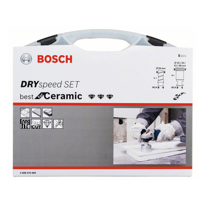 2608576669 BOSCH DRY SPEED 5 rinkinys. 25 / 35 / 51 / 68 +FREZ