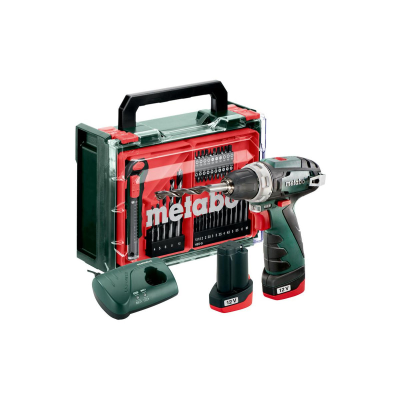 600080710 METABO.BS BASIC SET 12V + 41 ACC 34/17Nm 2x2.0Ah POWERMAXX