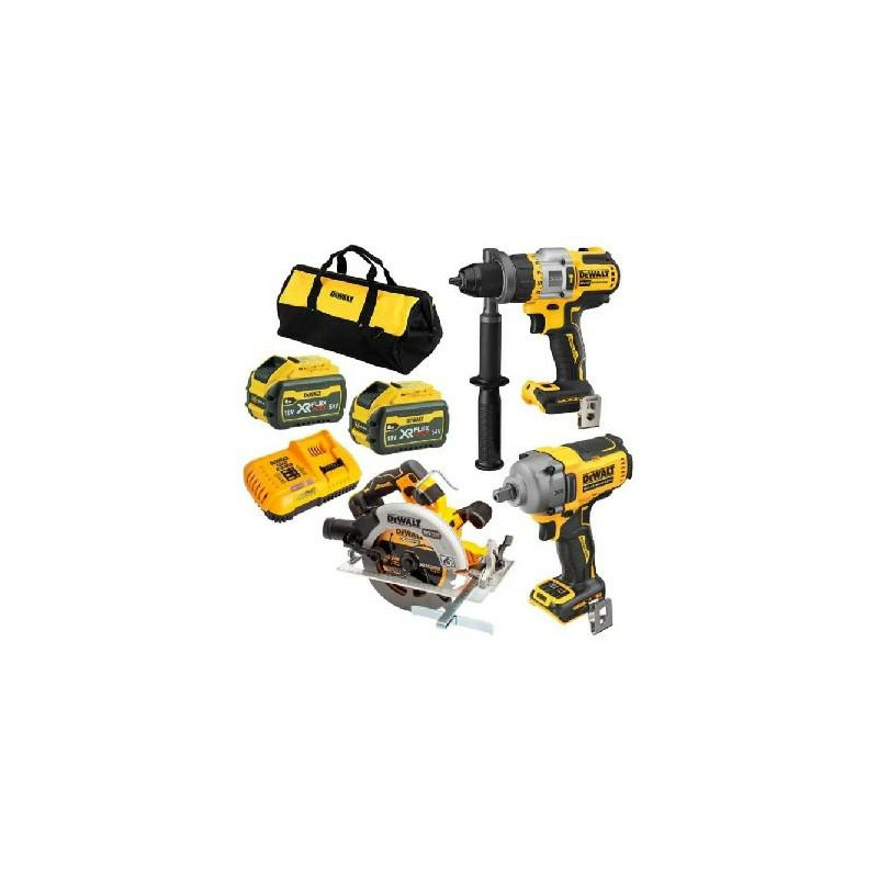 DCK324T2-QW DEWALT.COMBO RINKINYS 18V DCK324T2 ( DCD999, DCF892, DCCS573) 2x6.0Ah FLEXVOLT TORCH