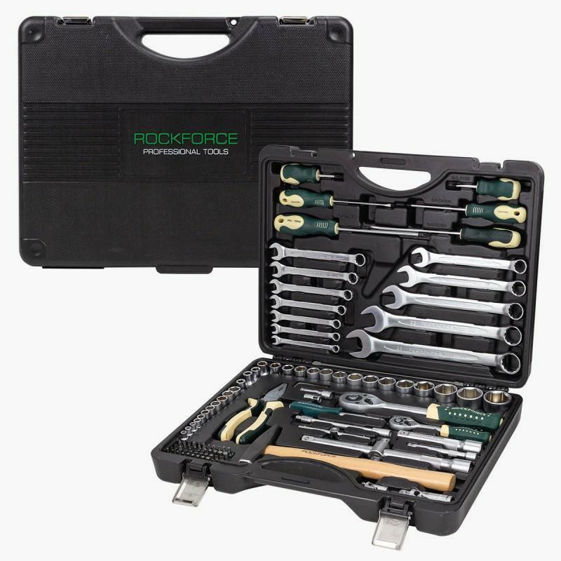 ROCKFORCE veržliarakčių rinkinys 110el. 1/2" 1/4" RF-41101-5