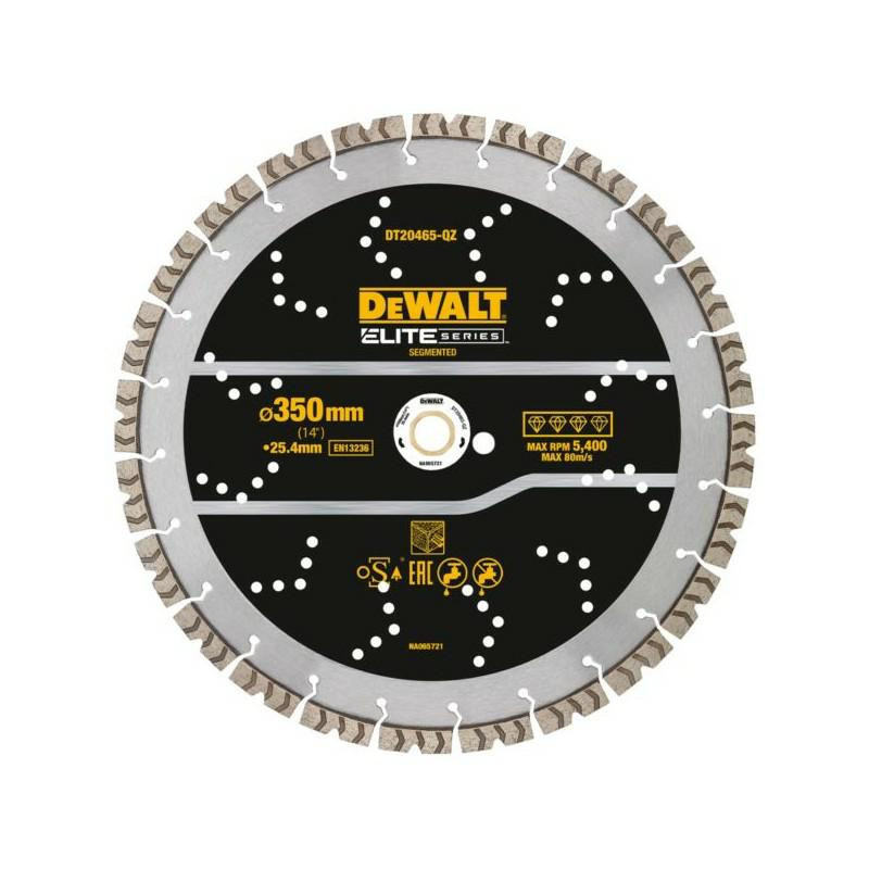 DT20465-QZ DEWALT DISKAS DIAM.SEG. 350 mm ELITE REINFORCEMENTO PLOKŠTELIAI/konkretas