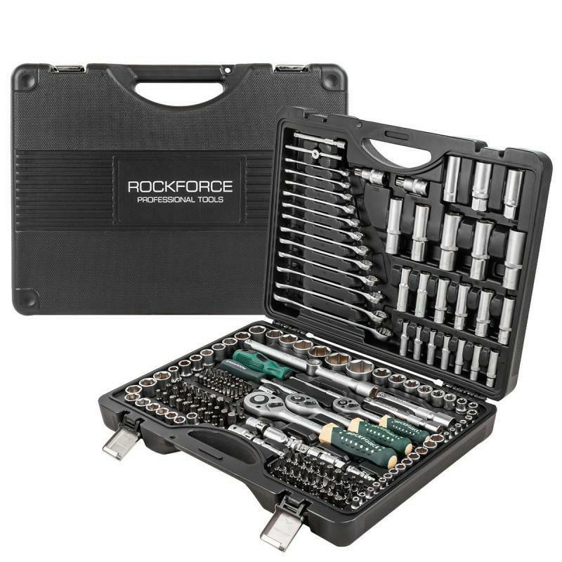 ROCKFORCE veržliarakčių rinkinys 218el. 1/2" 3/8" 1/4" RF-42182-5