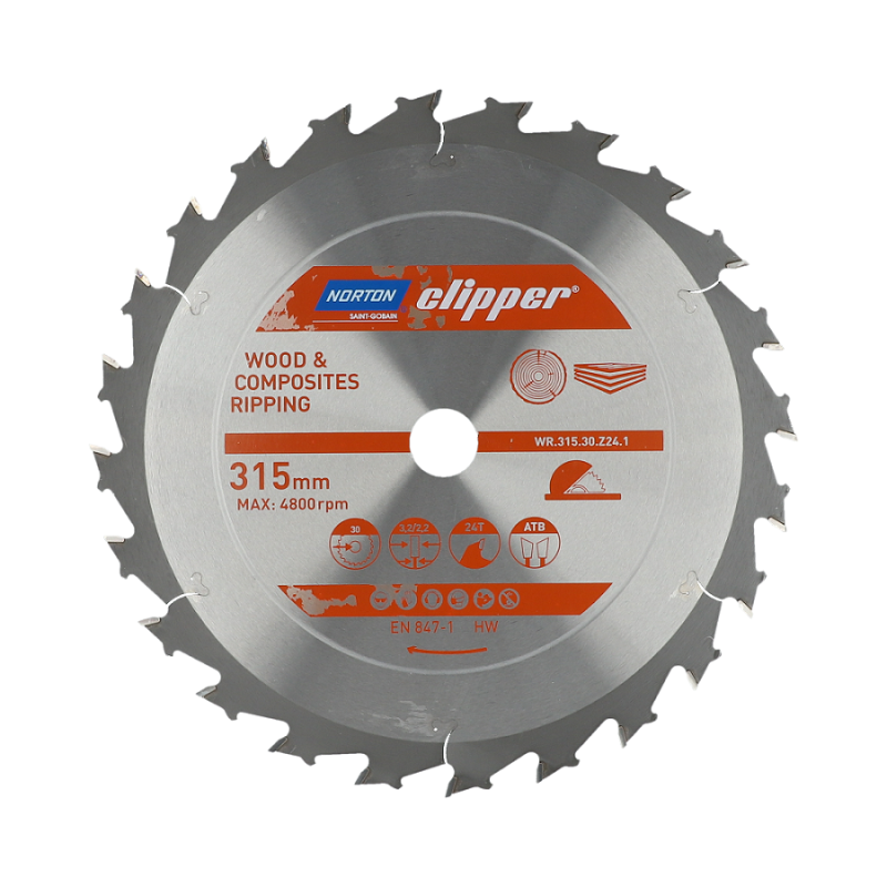 70184608073 "NORTON TARGET TOOL" pjūklas 315 mm x 30 mm x 24z ATB mediena ir kompozitai (3.2 / 2.2)