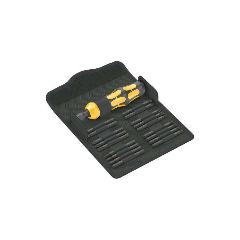 05018110001 WERA smūginis vairuotojas su BIT rinkiniu18cz. CASE KRAFTFORM COMPACT 900 RINKINYS1