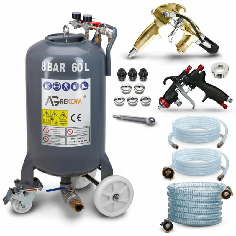 AG60PRO AGREKOM PRAMONINIS TINKAVIMO IR DAŽYMO ĮRENGINYS AK10 PRO 60L PNEUMATINIS