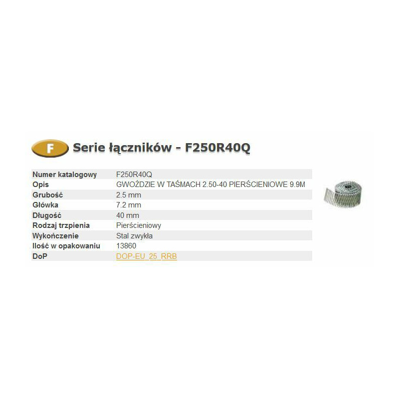 F250R40Q BOSTITCH VINYS F 2.50-40 R Q 13 ...