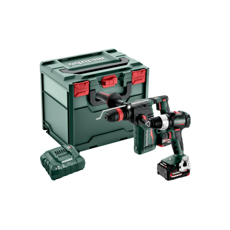 685219650 METABO.COMBO 18V 2.4.8 RINKINYS (BS 18 LT BL + KH 18 LTX BL 24 QUICK) 2x5.2Ah METABOX %%%