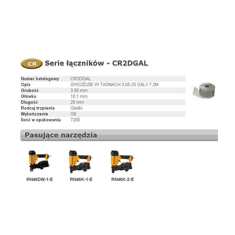 CR2DGAL BOSTITCH vinys CR 15` 25mm PAP GAL7.2M ...