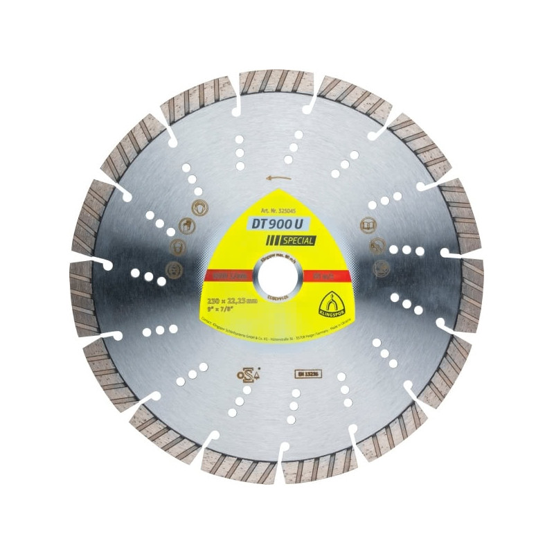 325045 K.DIAM.SEG.disc.230mm x 2,6mm x 22,2mm DT900U