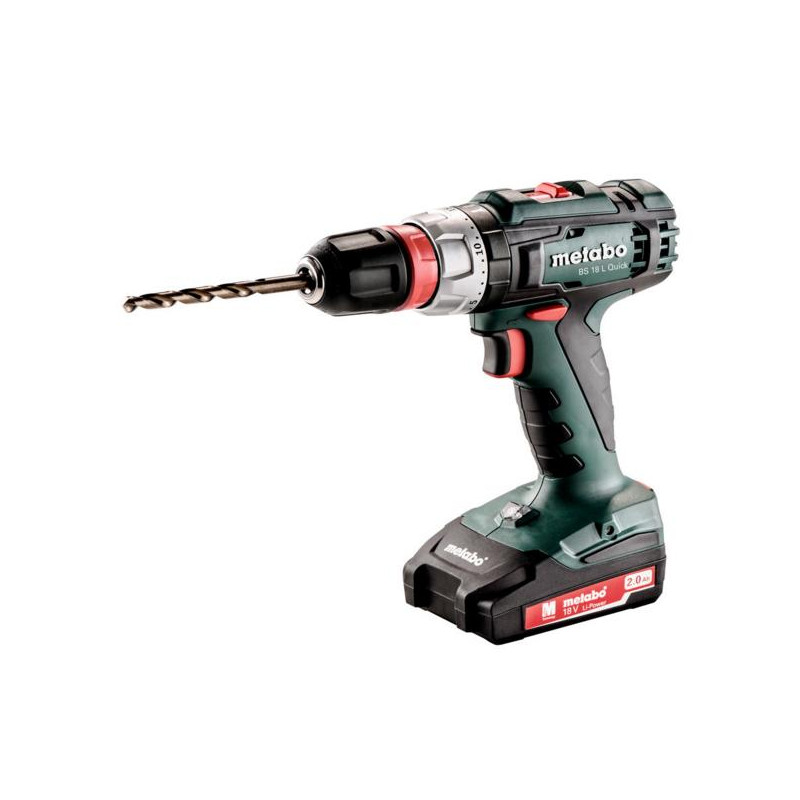 602320500 METABO.BS 18 L QUICK 25Nm 2x2.0Ah plaktukas