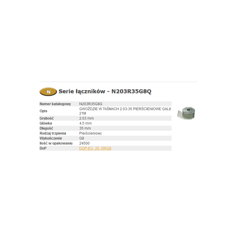 N203R35G8Q BOSTITCH VINYS N55 2.03-35 R GAL8 Q 21M ...
