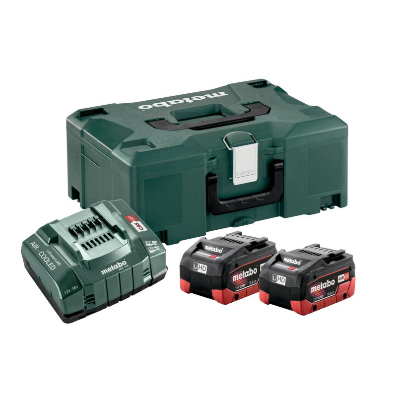 685077000 METABO.BATERIJA 18V 5,5Ah LIHD x2+KROVĖ. ASC 30-36 V +METALO