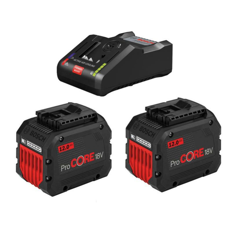 1600A016GY BOSCH.BATERIJA 18V 12,0Ah x2 +ĮTEKLIUS. GAL 18V-160C PROCORE ...