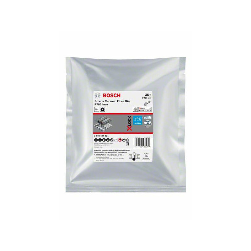 2608621824 BOSCH FIBRA INOX diskas 125 gr. 36 R782 /25 vnt. X-LOCK