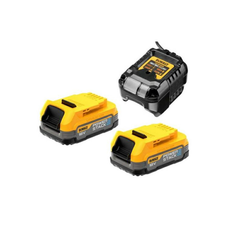 DCB1102E2-QW DEWALT.CHARGER DCB1102 +2x1.7Ah POWERSTACK DCB1102E2
