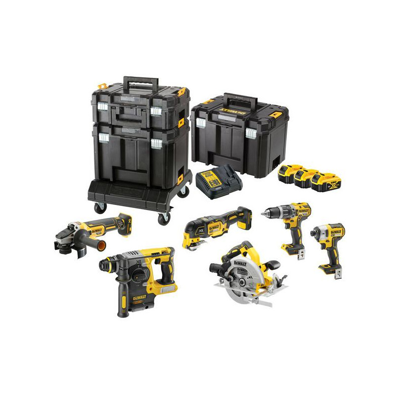 DCK685P3T-QW DEWALT.COMBO 18V RINKINYS DCK685P3T (DCD796+DCF887+DCH273+DCG405+DCS570+DCS355)