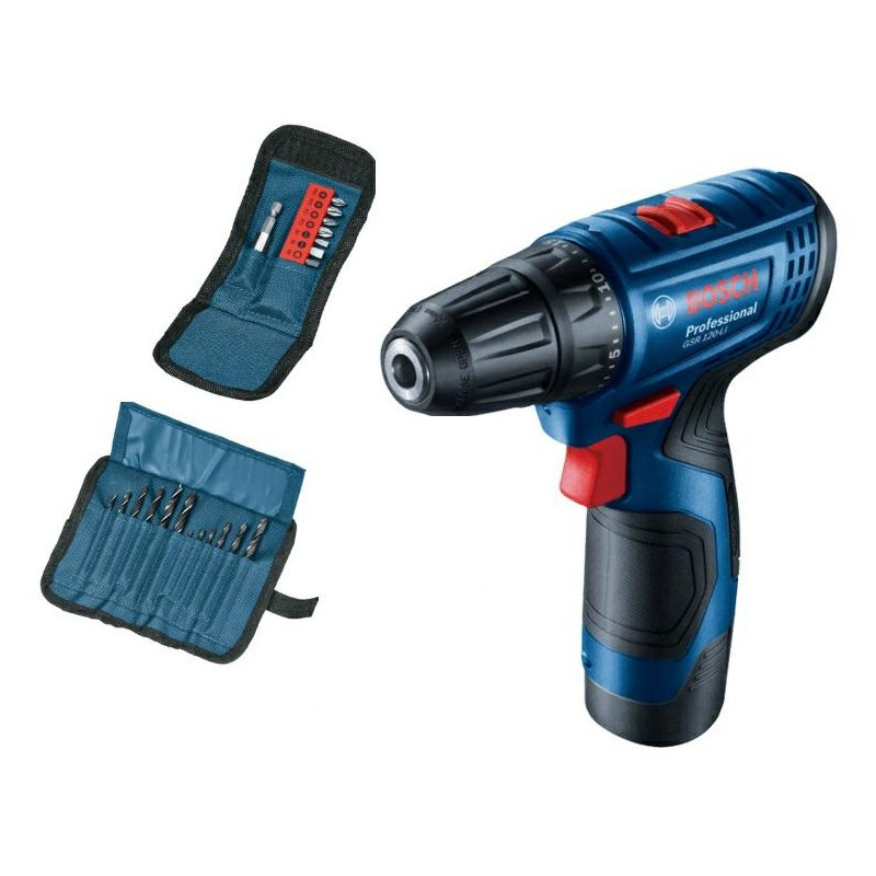 06019G8002 BOSCH.GSR 120-LI 30/14Nm 2x2,0Ah +ACC 23vnt. SUITCASE