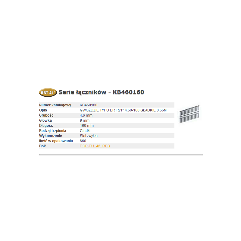 KB460160 BOSTITCH VINYS BRT21 4.60-160 0.66M ...