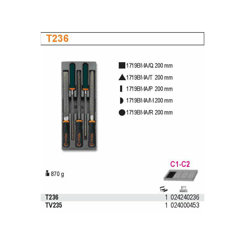 2424-T236 BETA stūmoklių rinkinys 5 vnt., esantis PIC...
