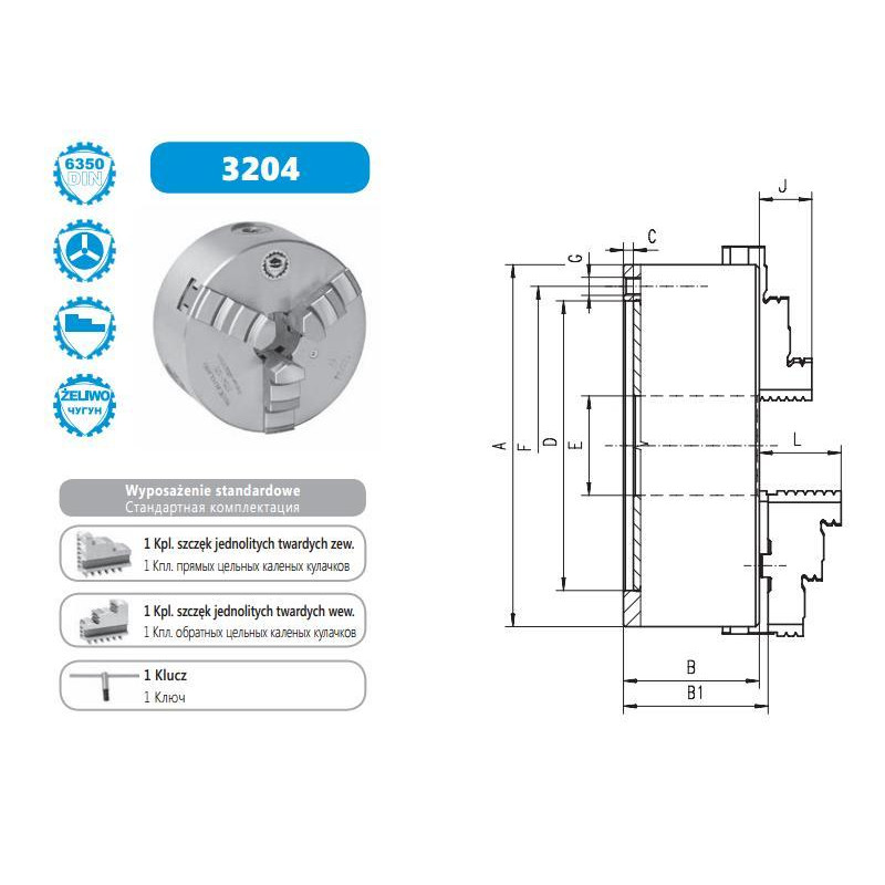 BBI-2000000016926 BISON TOK.125mm SAMOCENTR.SPIR.3- SZCZ.STAND.3204-125.