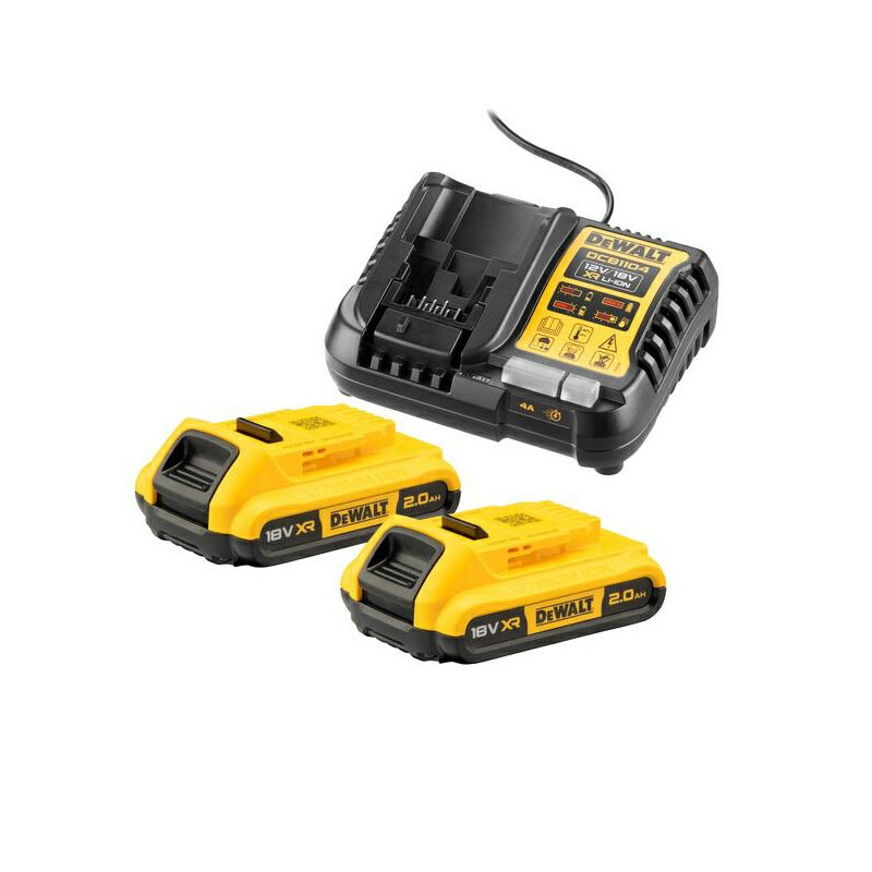 DCB1104D2-QW DEWALT.CHARGER DCB1104 +2x2.0Ah DCB1104D2