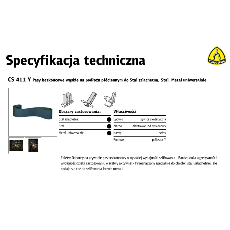 BCS411Y-100X610 K.PASSES BEZK. 100* 610 gr.  100 CS411Y /12 vnt.