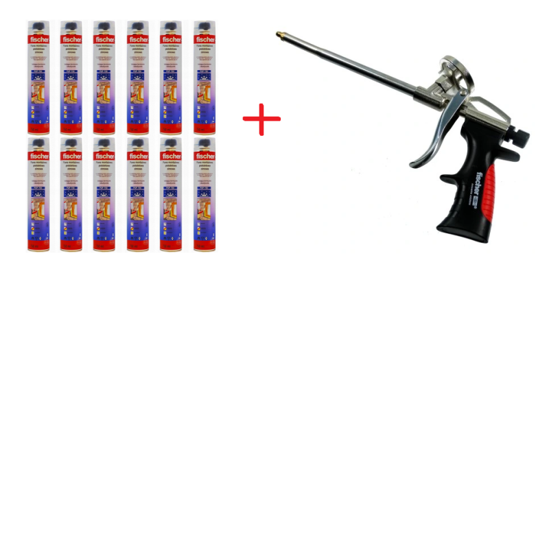 534307+547126 FISCHER WINTER PISTO.750ml PUP750 /12vnt. + PUTŲ PISTOLETAS 547126