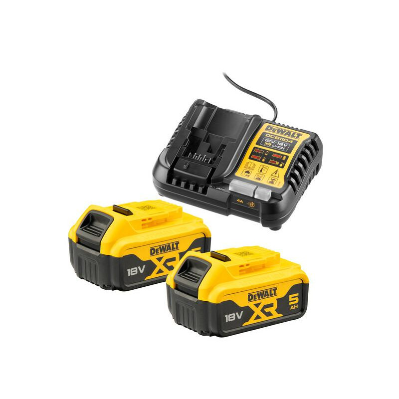DCB1104P2-QW DEWALT.CHARGER DCB1104 +2x5.0Ah DCB1104P2