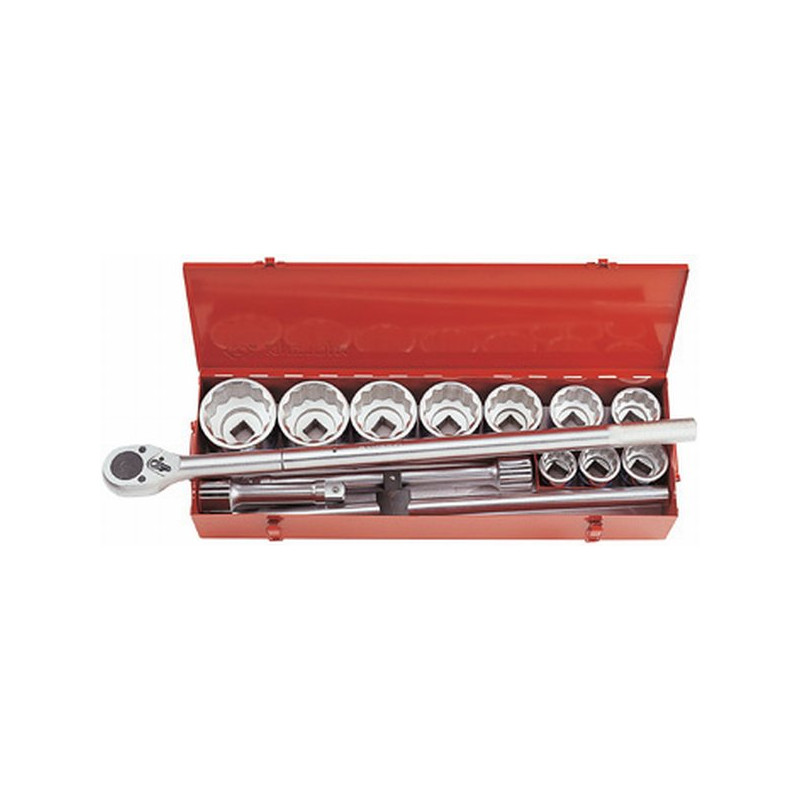 8015MR KT lizdų rinkinys 1" 14 vnt. SHORT 12K... 36-80 mm