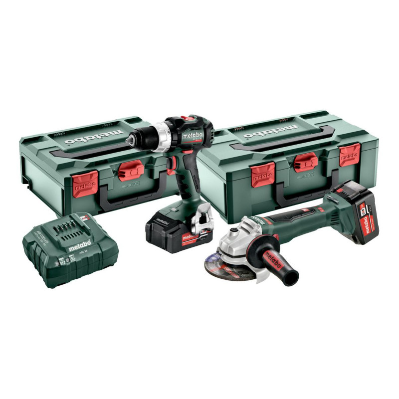 691201650 METABO.COMBO 18V RINKINYS (BS 18 LT BL +WB 18 LTX BL 125 Quick) 2x5.2Ah 2xMETABOX %%%