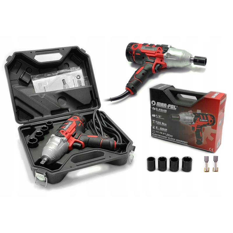 M80489 1/2" ELEKTRINIS PUNCH veržliaraktis + PRIETAISAS 720Nm