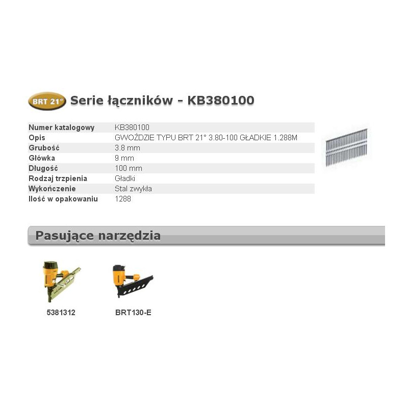KB380100 BOSTITCH VINYS BRT21 3.80-100 1.28M ...